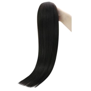 I Tip Human Hair Extensions Smooth Invisible Off Black #1B | KQ Hair