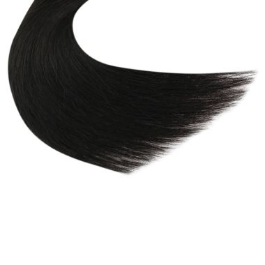 I Tip Human Hair Extensions Smooth Invisible Off Black #1B | KQ Hair