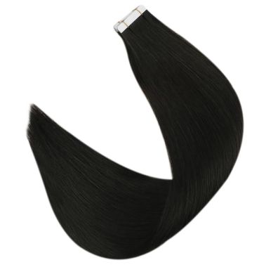 Seamless Tape In Hair Extensions High Quality Off Black #1B| KQ Hair Factory