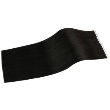 Human Hair Tape In Extensions Jet Black #1| KQ Hair Factory