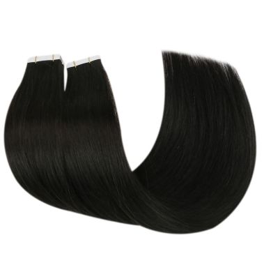 Seamless Tape In Hair Extensions High Quality Off Black #1B| KQ Hair Factory