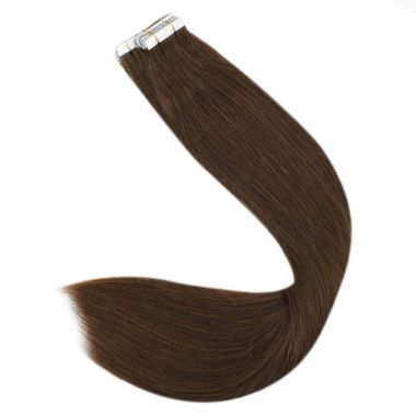 Invisible Tape In Hair Extensions Dark Brown #4| KQ Hair factory