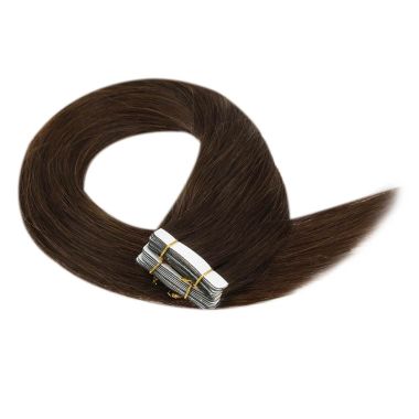 Invisible Tape In Hair Extensions Dark Brown #4| KQ Hair factory