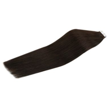 Seamless Tape In Hair Extensions Darkest Brown #2| KQ Hair