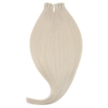 Flat Silk Weft Virgin Hair Full Cuticle Platinum Blonde #60 | KQ Hair