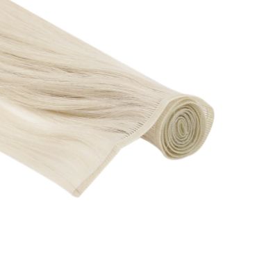 Flat Silk Weft Virgin Hair Full Cuticle Platinum Blonde #60 | KQ Hair