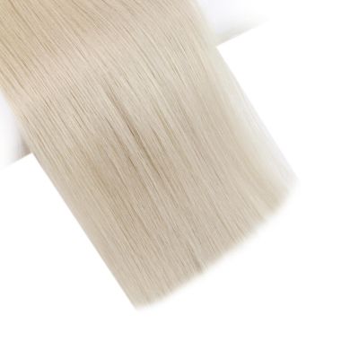 Flat Silk Weft Virgin Hair Full Cuticle Platinum Blonde #60 | KQ Hair