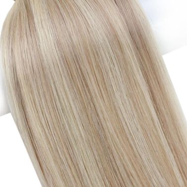 Flat Weft Hair Extensions Highlight Ash Blonde With Beach Blonde #P18/613 | KQ Hair